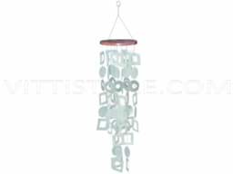 Zeige Details für Muschelmobile Kreis Quadrat weiß Bild von Muschelmobile Kreis Quadrat weiß