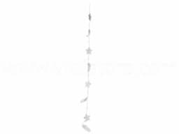 Zeige Details für Muschelkette Sterne Federn weiß Bild von Muschelkette Sterne Federn weiß