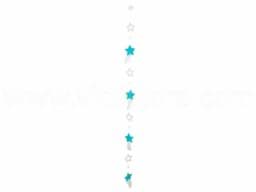 Zeige Details für Muschelkette Sterne türkis-Federn Bild von Muschelkette Sterne türkis-Federn