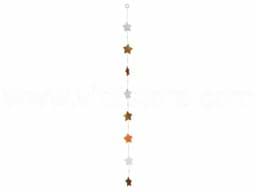 Zeige Details für Muschelkette Sterne kupfer-gold-weiß Bild von Muschelkette Sterne kupfer-gold-weiß