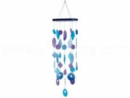 Zeige Details für Muschelwindspiel oval blau-türkis Bild von Muschelwindspiel oval blau-türkis