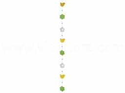 Zeige Details für Muschelkette Vögel gelb-grün-weiß Bild von Muschelkette Vögel gelb-grün-weiß