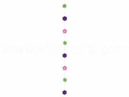 Zeige Details für Muschelkette Blumen grün-lila-pink Bild von Muschelkette Blumen grün-lila-pink