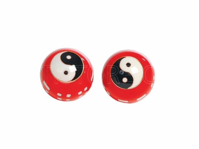 Bild von Qigong Kugeln chin, Zeichen rot ø 40 mm