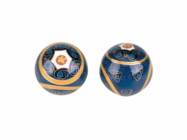 Bild von Qigong Kugeln Ornamentik blau ø 40 mm