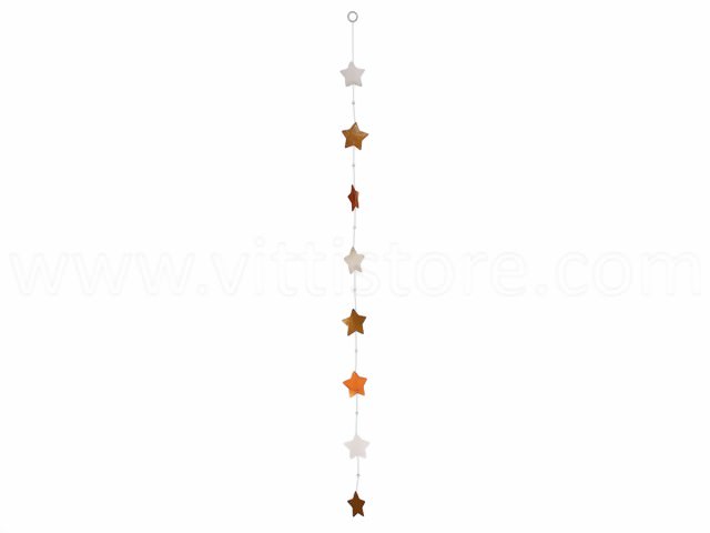 Bild von Muschelkette Sterne kupfer-gold-weiß