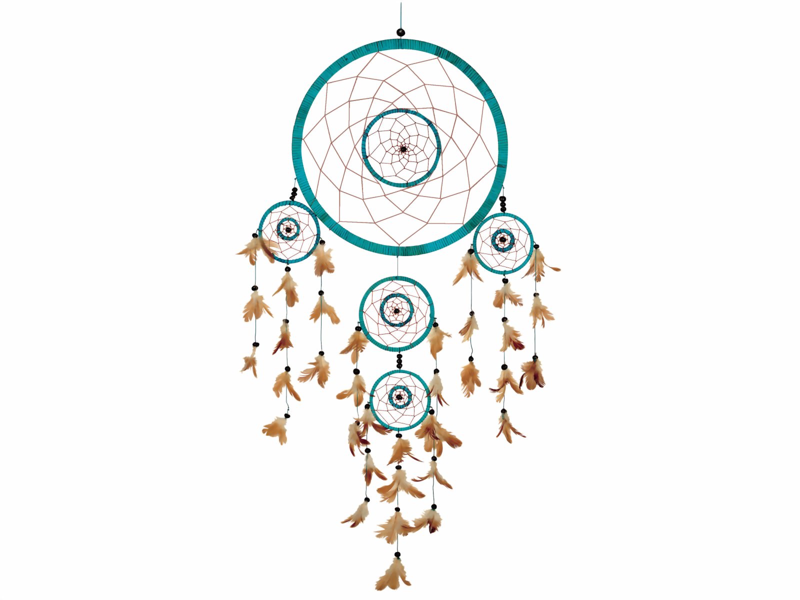 Bild von Dreamcatcher 5er Lederoptik türkis-blau