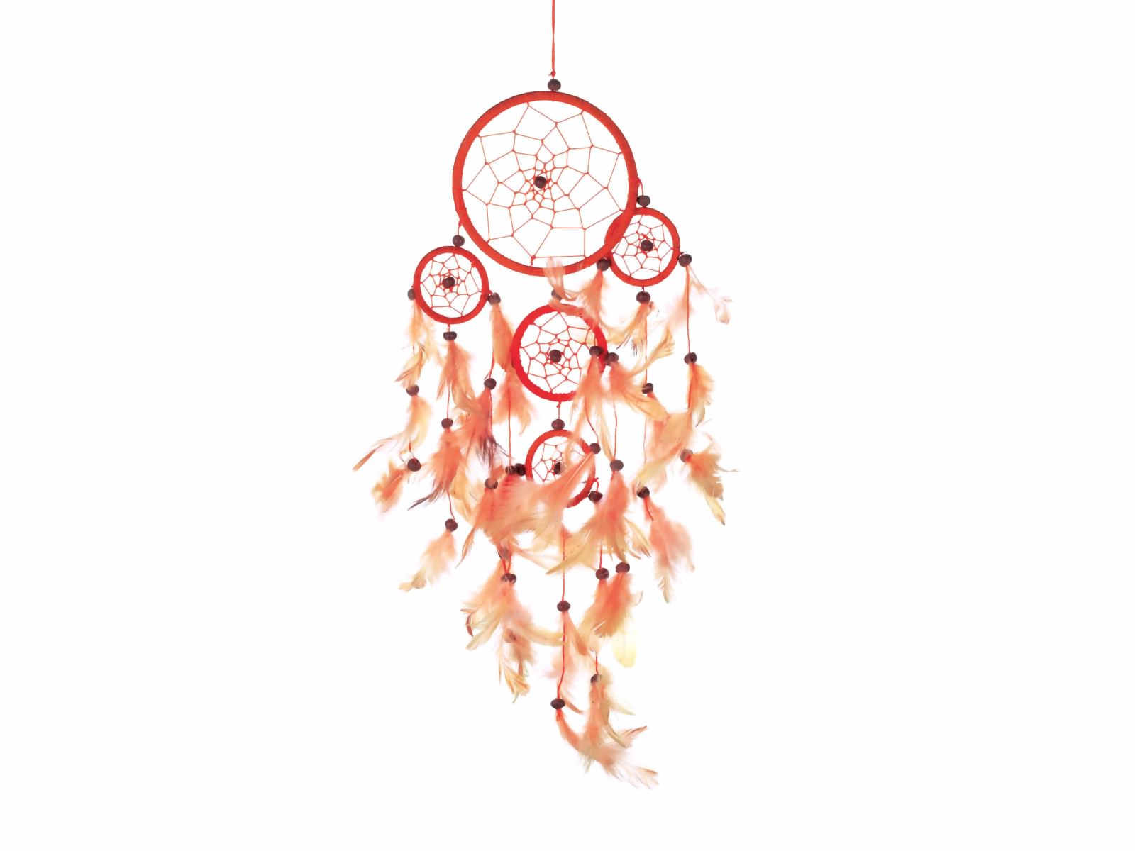 Bild von Dreamcatcher 5er Textil orange/gelb 12 cm