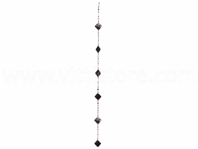 Bild von Muschelkette Spiegel Quadrate schwarz