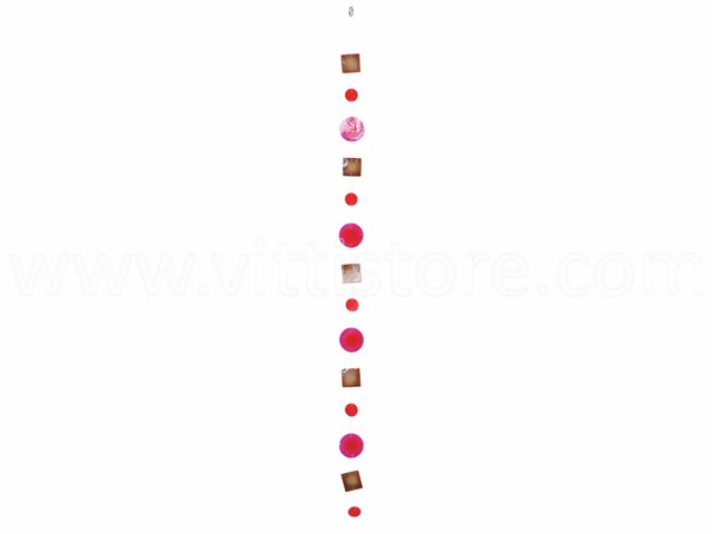 Bild von Kreise und Quadrate braun-rot-pink