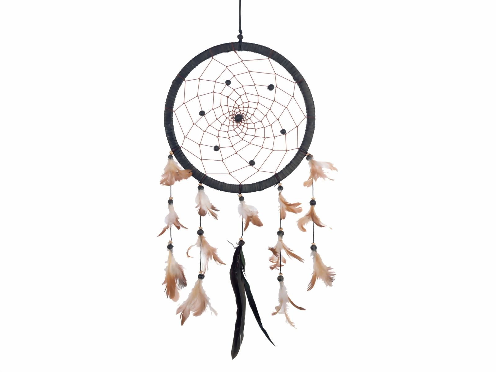 Bild von Dreamcatcher Lederoptik schwarz, 16 cm