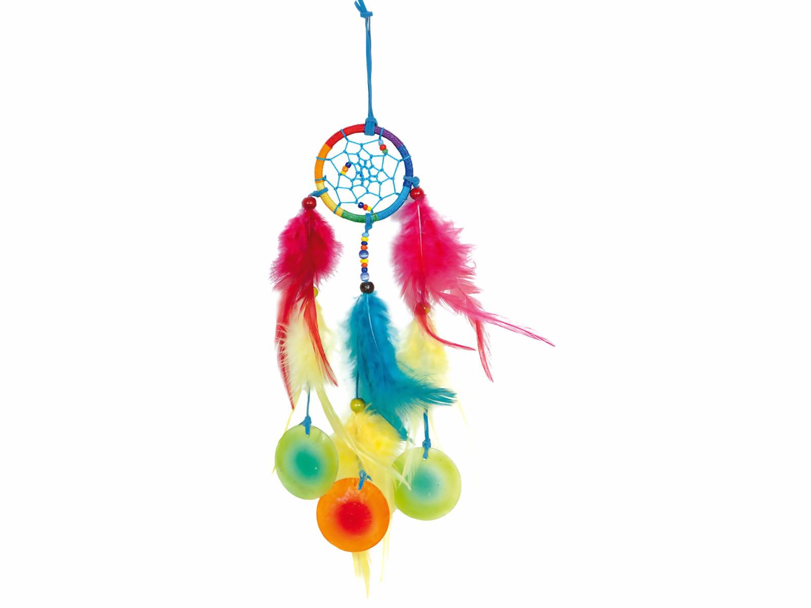 Bild von Dreamcatcher m. Muscheln regenbogen 6cm