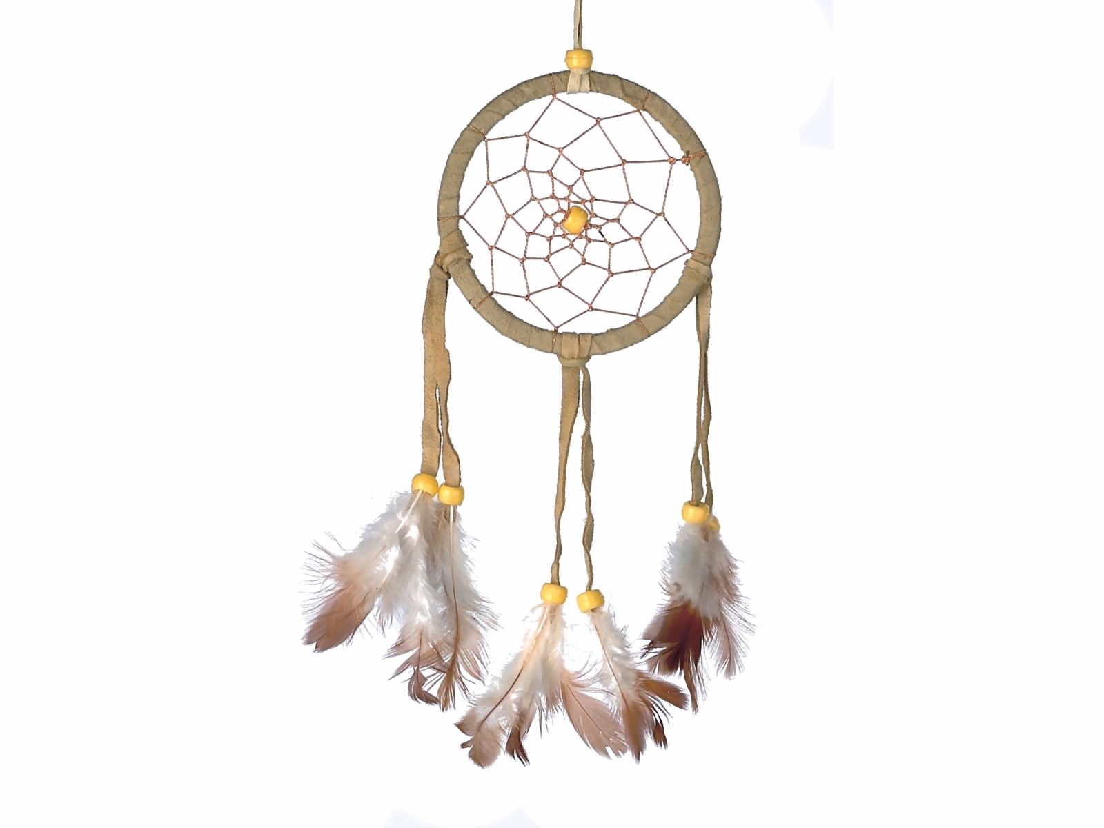 Bild von Dreamcatcher Wildlederoptik beige, 9 cm