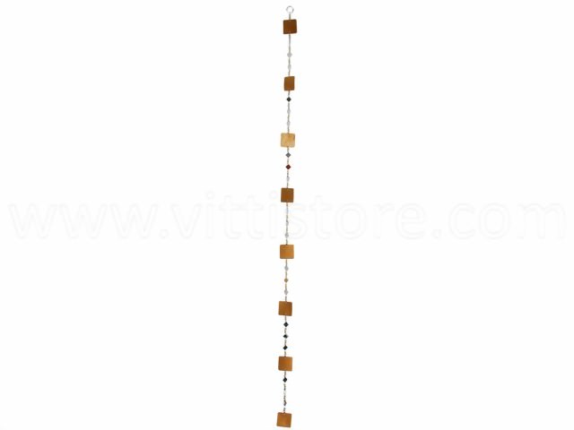 Bild von Muschelkette Spiegel Quadrate gold