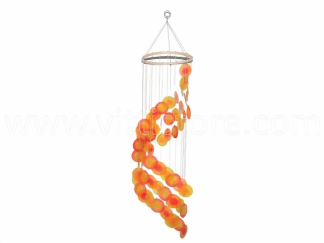 Bild von Muschelmobile Spirale Bicol. rot-orange-gelb