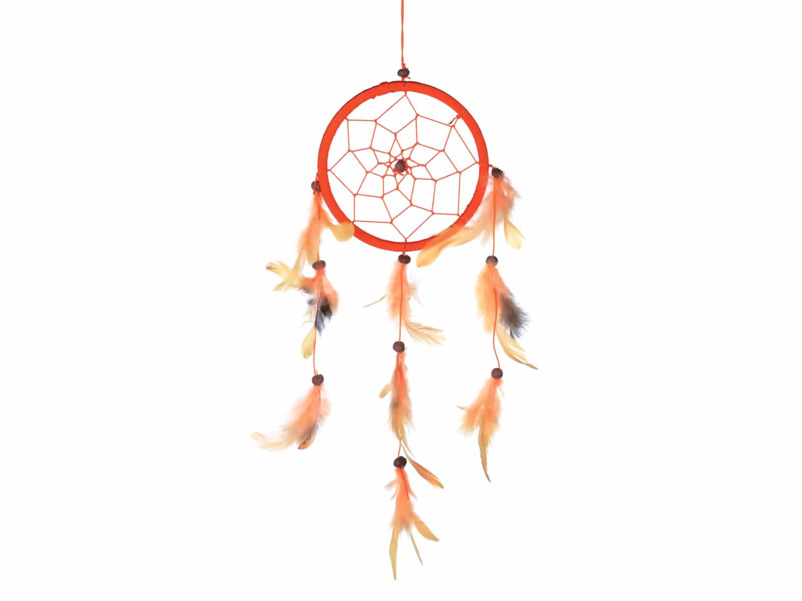 Bild von Dreamcatcher orange/gelb, ca. 12 cm