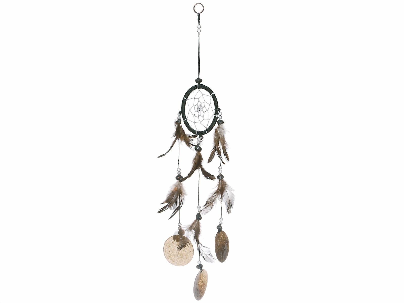 Bild von Dreamcatcher mit Muscheln schwarz 6 cm