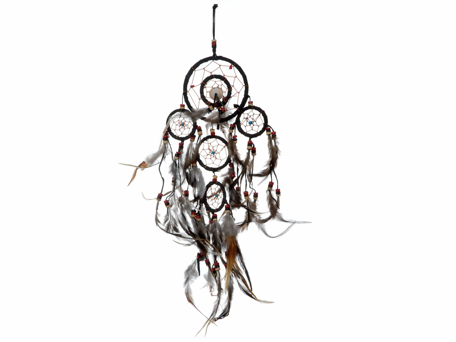 Bild von Dreamcatcher 5er Wildleder schwarz 22 cm