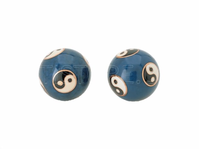 Bild von Qigong Kugeln Yin-Yang blau