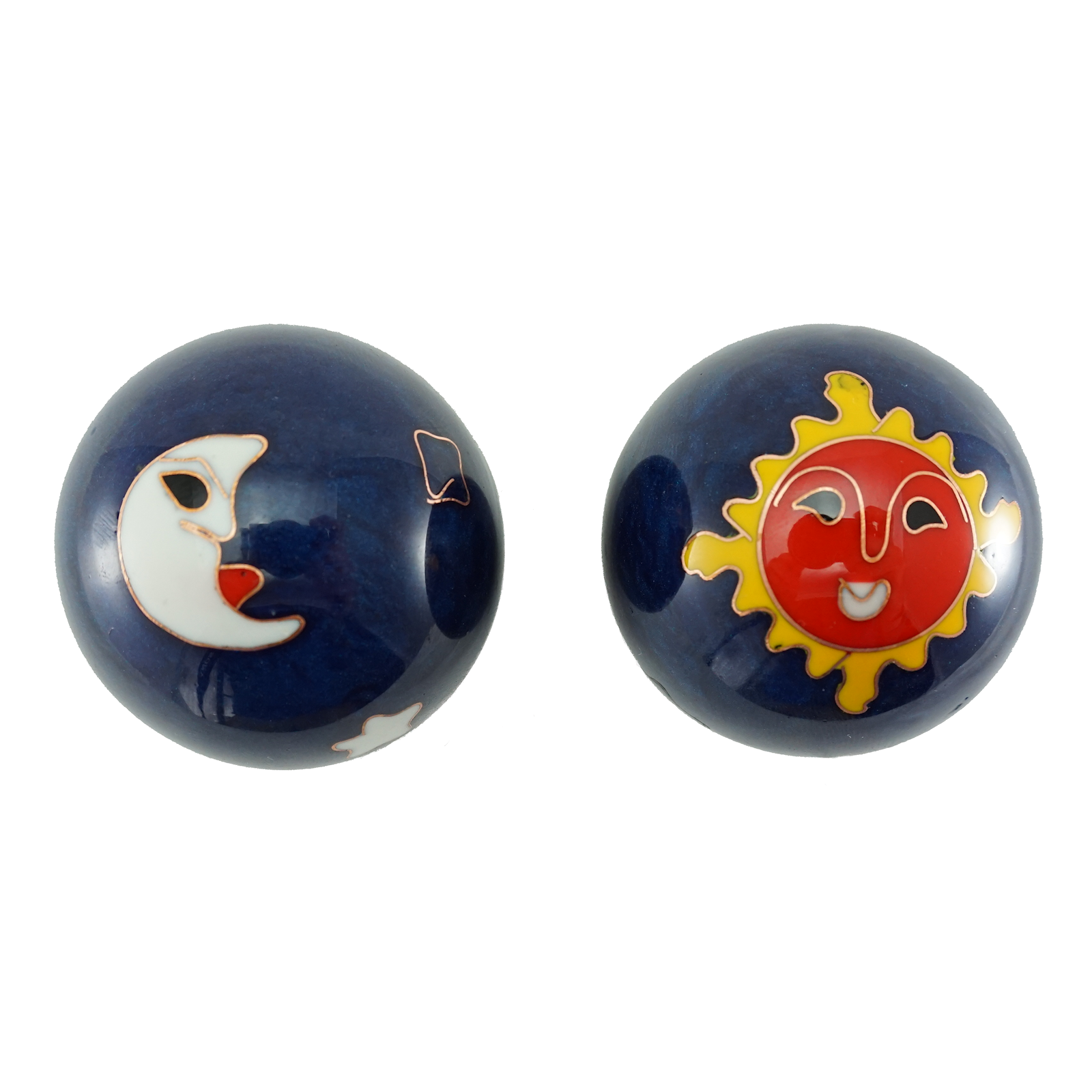 Bild von Qigong Kugeln Sonne/Mond blau