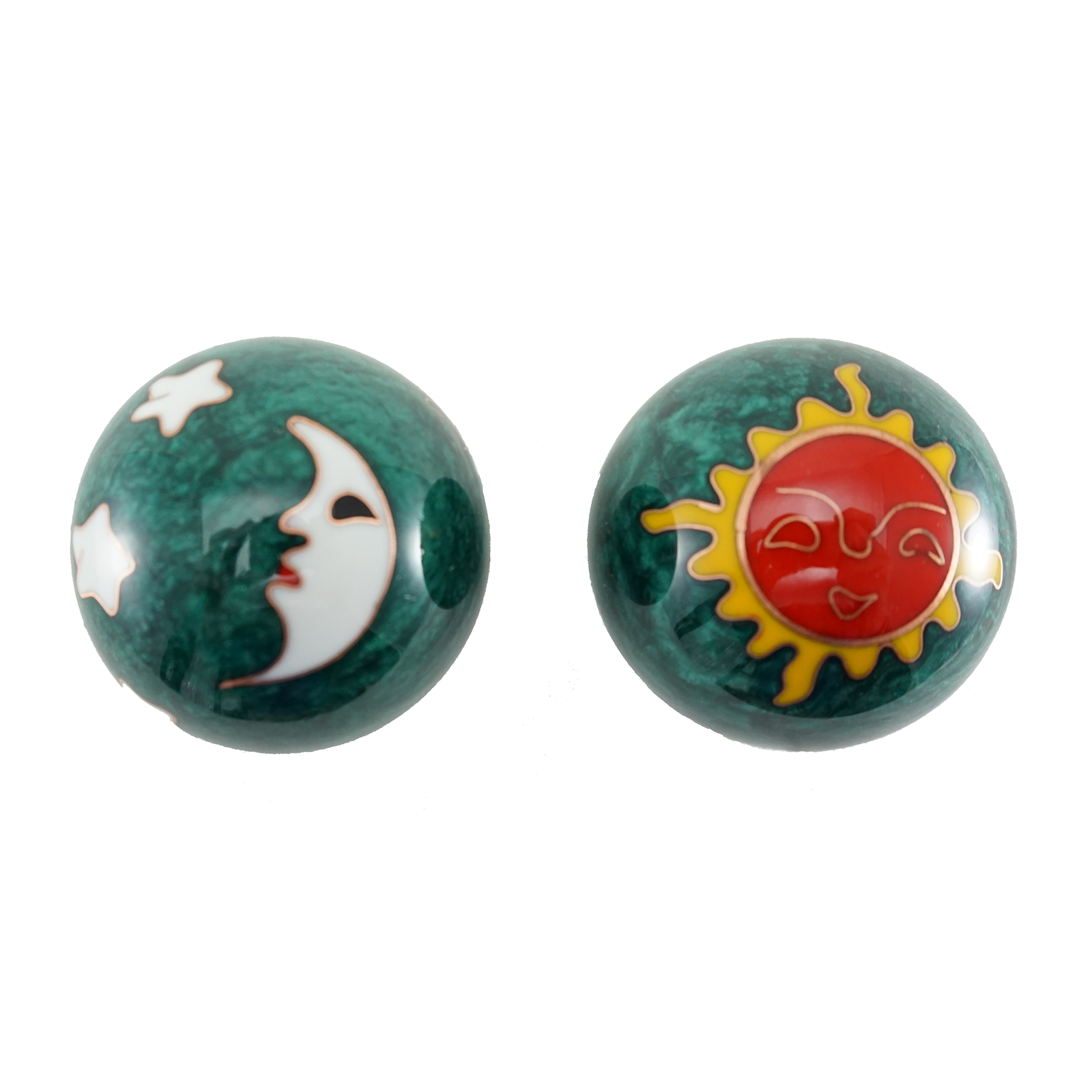 Bild von Qigong Kugeln Sonne/Mond grün