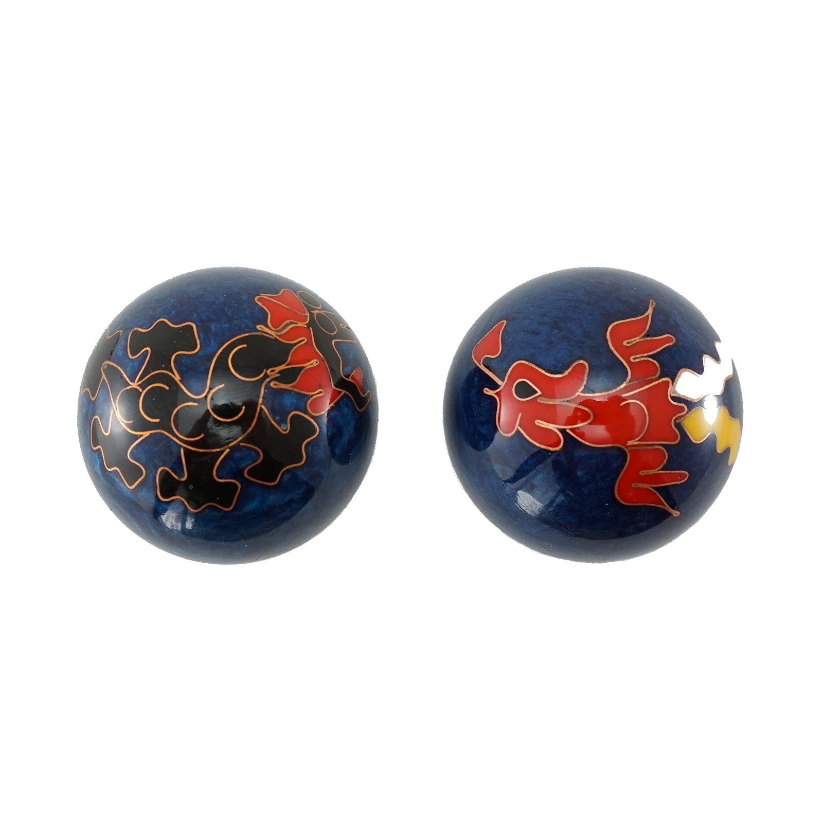 Bild von Qigong Kugeln Drache blau