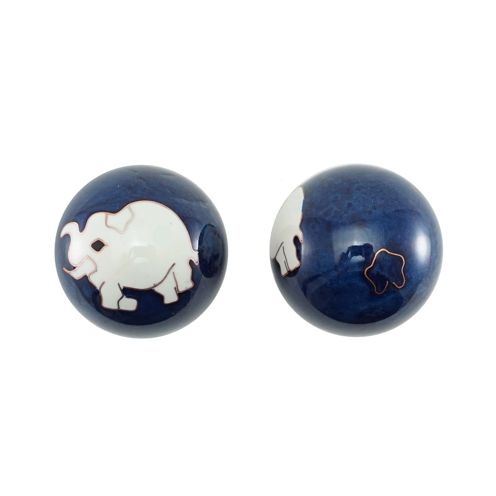 Bild von Qigong Kugeln Elephant blau