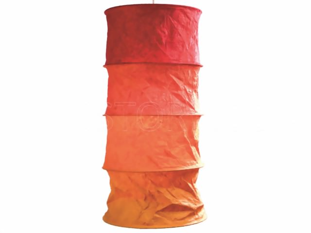 Bild von Lokta Lampenschirm rund rot-orange groß