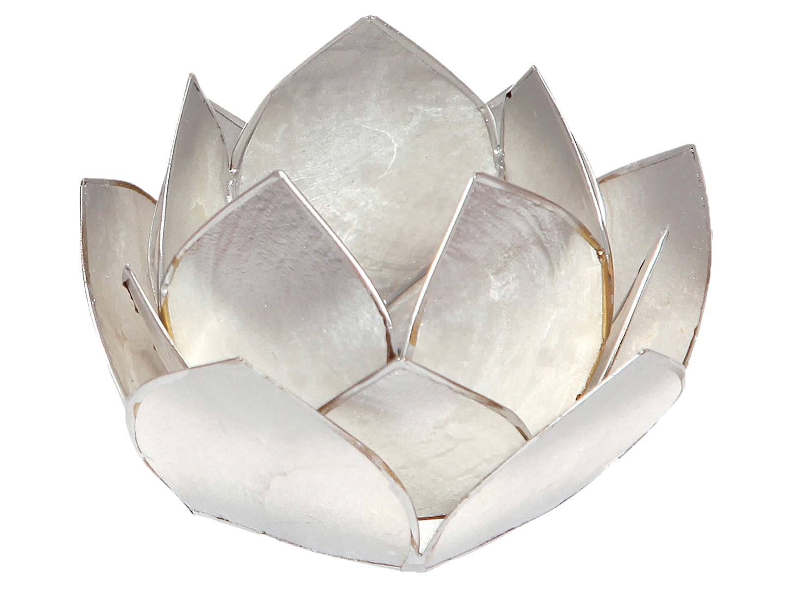 Bild von Teelicht Lotus-Licht Abendsonne silber